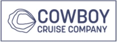Cowboy Cruise Company logo with a circular rope emblem and the text 'COWBOY CRUISE COMPANY'.