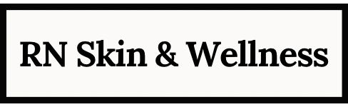 RN Skin & Wellness logo framed by a black border (text in bold)